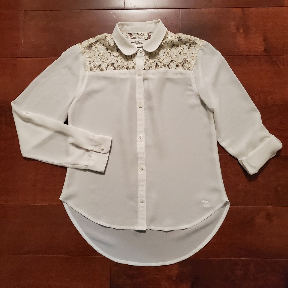 Abercrombie Lace Shirt Girl's Size S